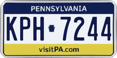PA license plate KPH7244