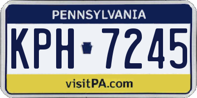 PA license plate KPH7245