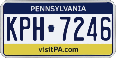 PA license plate KPH7246