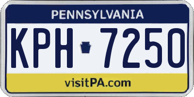 PA license plate KPH7250