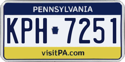 PA license plate KPH7251