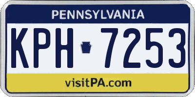 PA license plate KPH7253