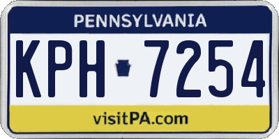 PA license plate KPH7254