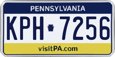 PA license plate KPH7256