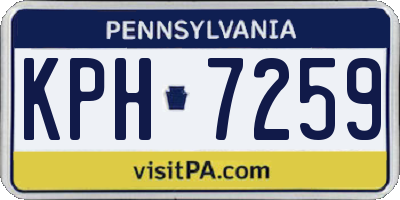PA license plate KPH7259