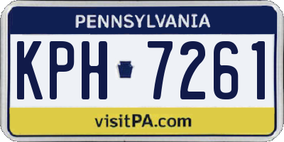 PA license plate KPH7261