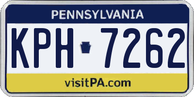 PA license plate KPH7262