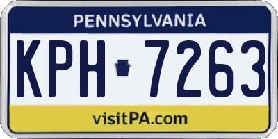 PA license plate KPH7263