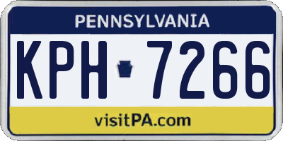 PA license plate KPH7266