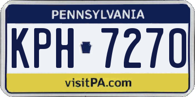 PA license plate KPH7270