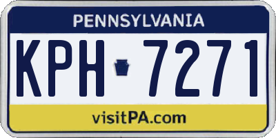 PA license plate KPH7271
