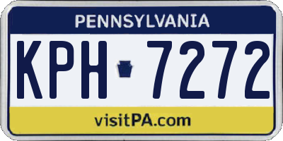 PA license plate KPH7272