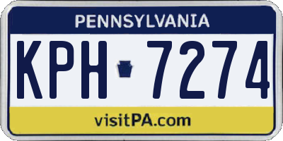 PA license plate KPH7274