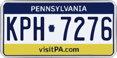 PA license plate KPH7276