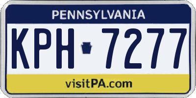 PA license plate KPH7277