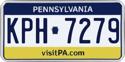 PA license plate KPH7279