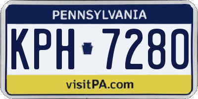 PA license plate KPH7280