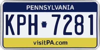 PA license plate KPH7281