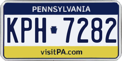 PA license plate KPH7282