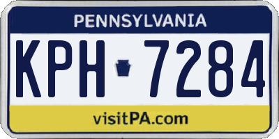 PA license plate KPH7284
