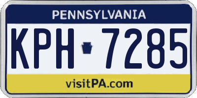 PA license plate KPH7285