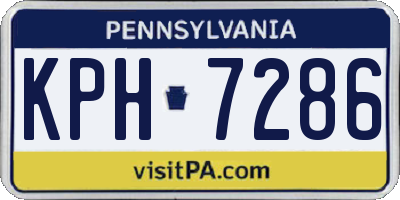 PA license plate KPH7286
