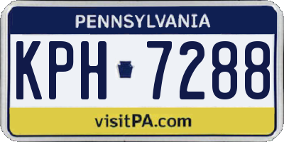 PA license plate KPH7288