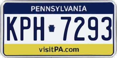 PA license plate KPH7293