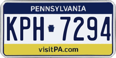 PA license plate KPH7294