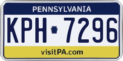 PA license plate KPH7296