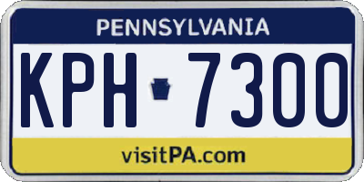 PA license plate KPH7300