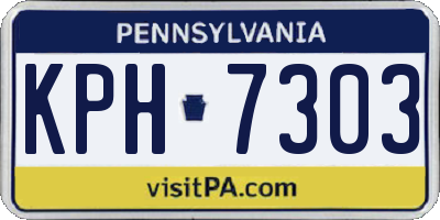 PA license plate KPH7303