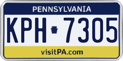 PA license plate KPH7305