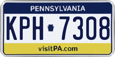 PA license plate KPH7308