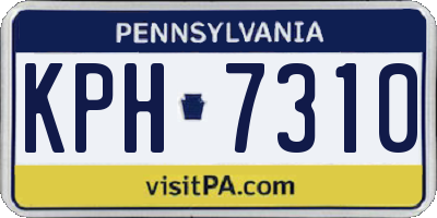 PA license plate KPH7310