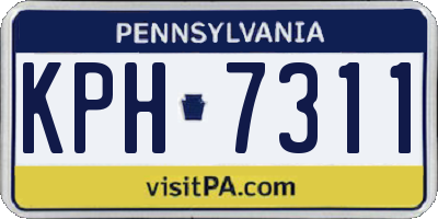 PA license plate KPH7311