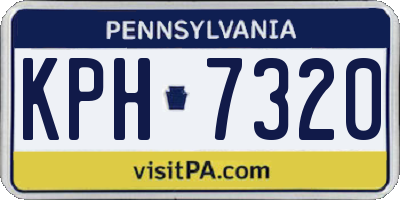 PA license plate KPH7320