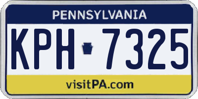 PA license plate KPH7325