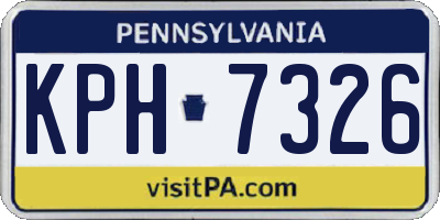 PA license plate KPH7326