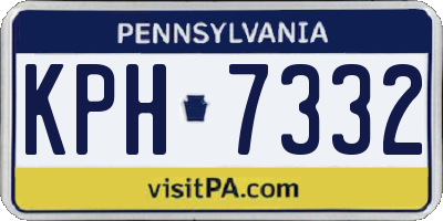 PA license plate KPH7332
