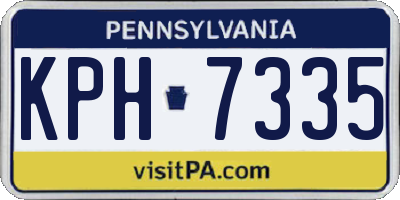 PA license plate KPH7335