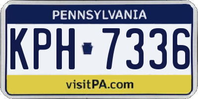 PA license plate KPH7336