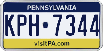 PA license plate KPH7344