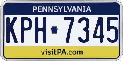 PA license plate KPH7345