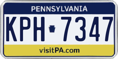 PA license plate KPH7347
