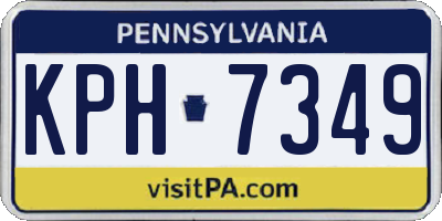 PA license plate KPH7349