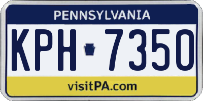 PA license plate KPH7350