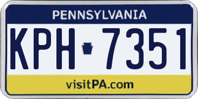 PA license plate KPH7351