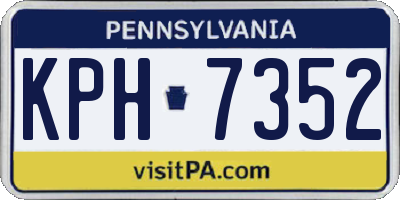 PA license plate KPH7352