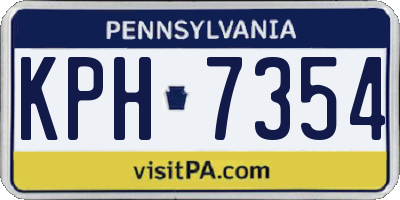 PA license plate KPH7354